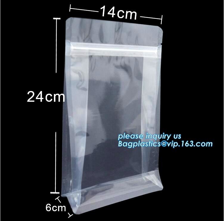 Transparent bopp/opp square block bottom bags with side gusset,Bopp Block Square Bottom Bag,Clear Square Bottom Bags,Can