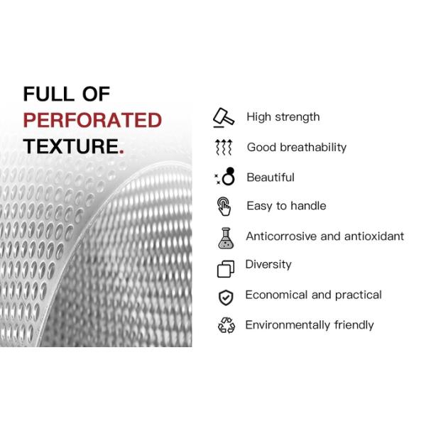 JIS Laser Cut 3.0mm 316 Perforated Stainless Steel Sheet Metal For Kitchen Walls