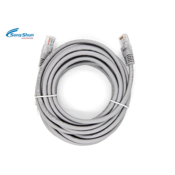 Grey Network Patch Cord RJ45 26AWG UTP Cat 5 For Router Computer Custom Length