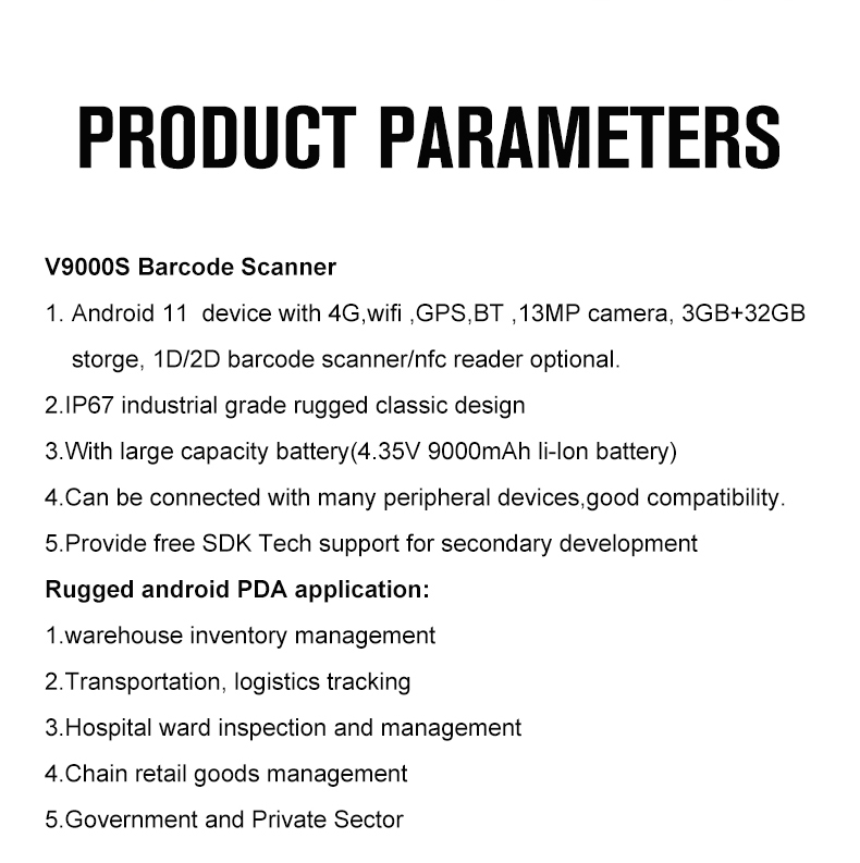 OEM Industrial PDA with Android 2D Barcode Scanner Rugged Handheld Computer Terminal Stock Available