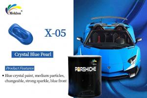 China Odorless Stable Crystal Blue Car Paint , UV Proof Metallic Automotive Spray Paint on sale