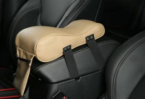 PU Leather Organizer Memory foam  Car Armrest Cushion