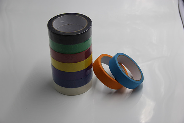 60Y 2" Narrow Width Colored Masking Tape Low Noise Nature Rubber UV Resistant