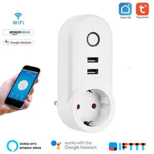 China Tuya 10A WIFI Smart Plug Socket 30M Wifi Controlled Power Outlet on sale