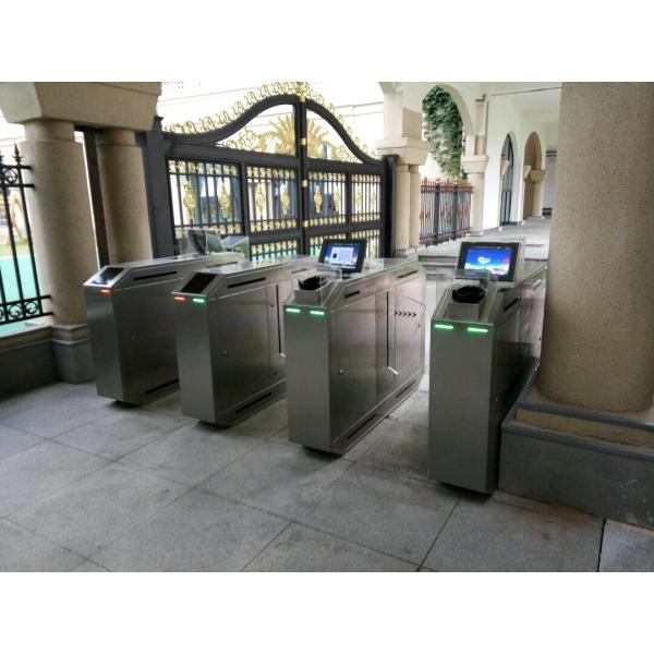 Slim Pedestrian Flap Gate Servo Motor Control Facial Recognization