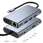 11 In 1 USB-C Hub Type-C To HDMI USB3.0 USB2.0 SD TF Adapter Hub with Card