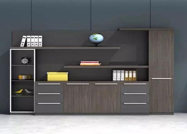 Quality Beautiful Gray Office Cabinets Wood , Boss Office Furniture Various Shapes Available for sale