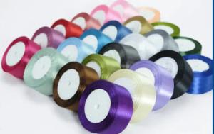 Garment Accessory Custom Printed Satin Ribbon 100% Polyester Material