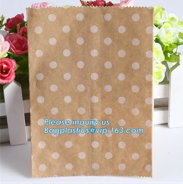 Custom Printing Recycled Brown Kraft Paper Bags,Custom Printed Factory Glassine Paper Bread Small Brown Bag, bagease