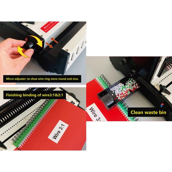 Multi-functonal WW2018 Automatic Paper Book Punching Machine Wire 2/1 3/1