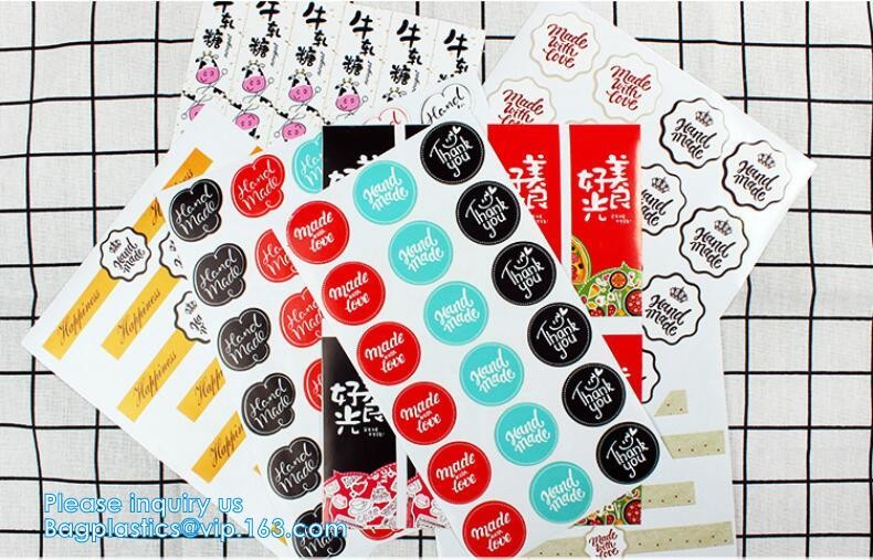 Transparent Custom design mini round Shape Recyclable mark sheet Paper Label stickerPaper Labels Permanent Adhesive Stic