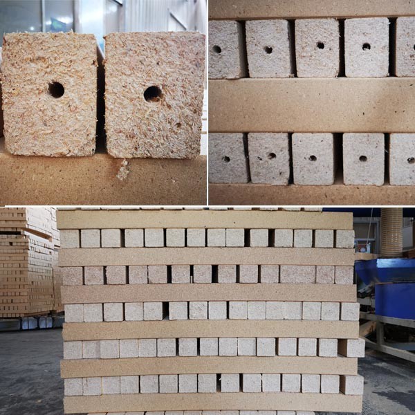 Uniform Size Moulded Wood Shavings Pallet Block Machine