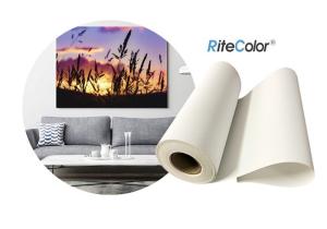 China Inkjet 220gsm Matte Polyester Canvas Fabric Rolls Waterproof Pigment Dye Printing on sale