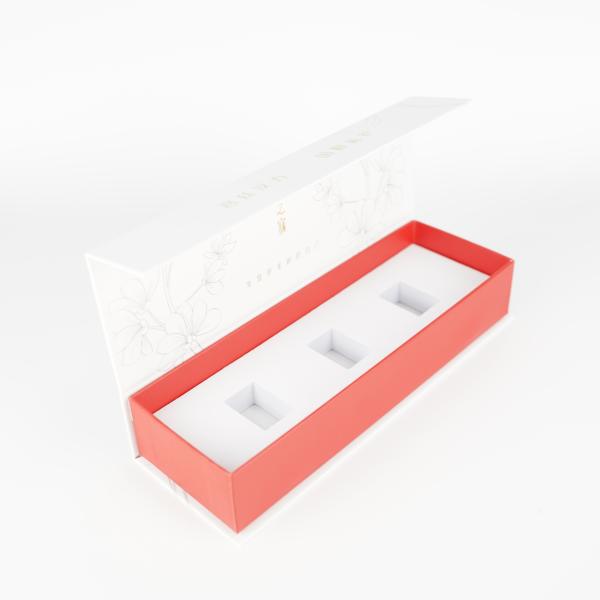 Quality Custom Gold Foiled Logo Gift Clamshell Paper Box With Hide Magnetic Buckle Closure for sale