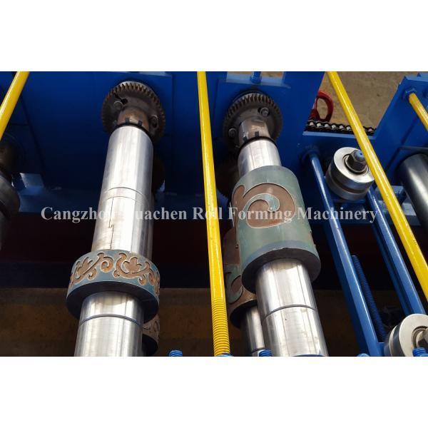 High Performance Door Frame Roll Forming Machine PLC Control With Hydraulic Cutting