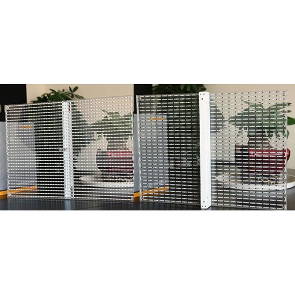 Slim 20mm Led Transparent Digital Display Outdoor Full Color 2500 Pixel/M2