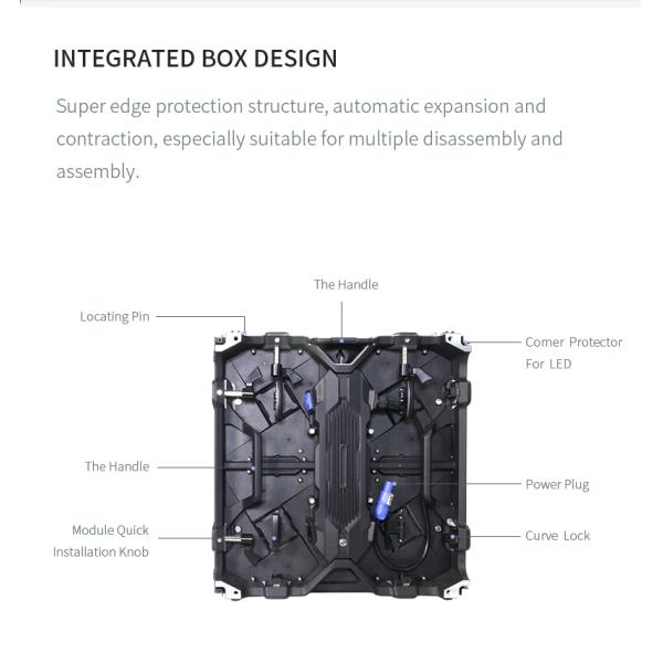 High Brightness P3.91mm Outdoor Rental LED Screen Integrated Design