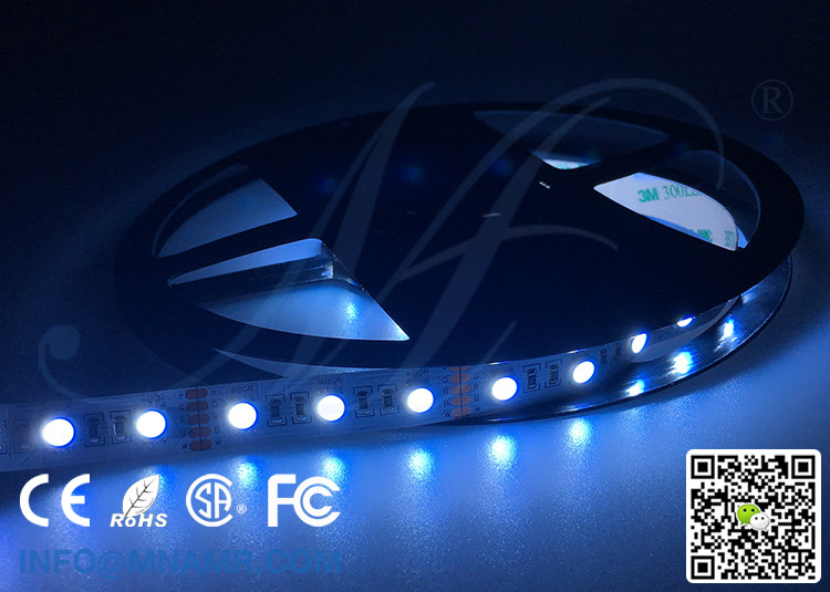 China Supplier 12 Volt 15W 5M/Reel LED Tape Lights RGB CW Under-cabinet Lighting