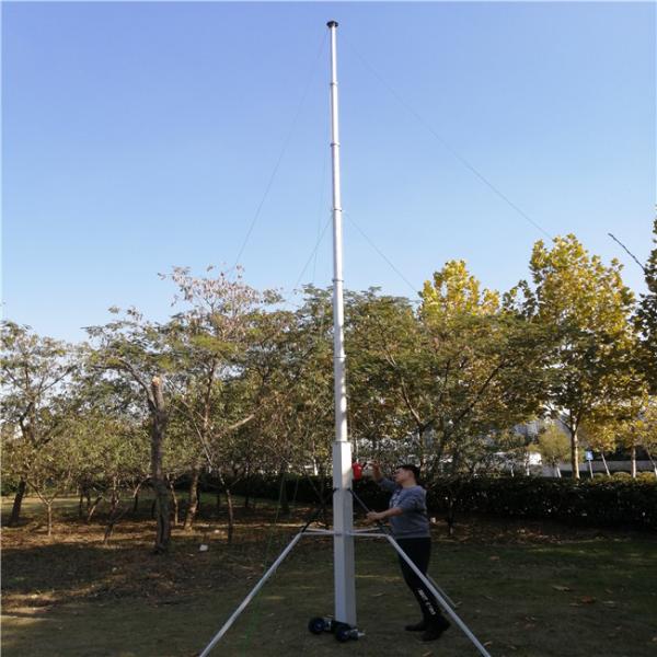 Winch Operated 9M 30ft Telescoping Aluminum Antenna Mast