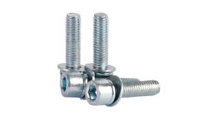 White Zinc Plated Steel Socket Head Cap Sems Screws 3 In 1 Socket Head Cap Assemblies Screws