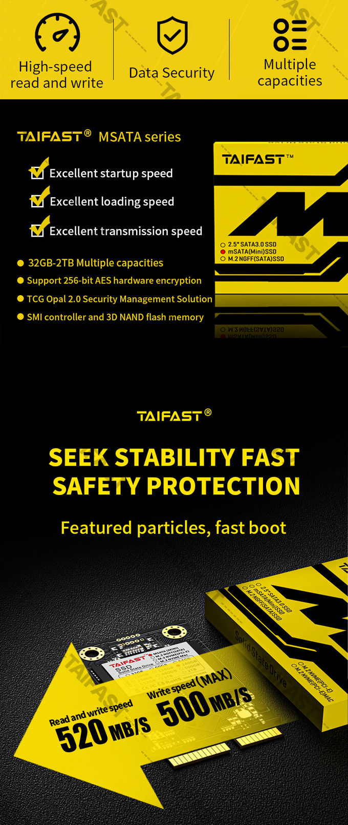 240gb LDPC Msata solid state drive SSD 500MB/S Laptop Sata3 Hard Drive