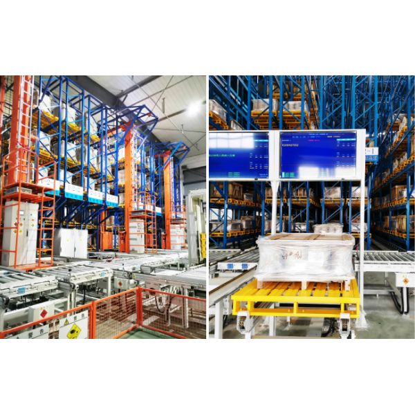 Double Deep pallet Stacker Crane ASRS, Floor Supported SRM(Storage Retrieval Machine), Automatic Storage And Retrieval System,Room Temperature