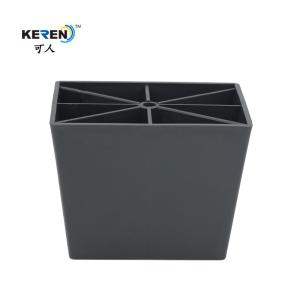 KR-P0122 4 Inch Plastic Sofa Legs Replacement , Dining Room Table Leg Risers Easy Fitting