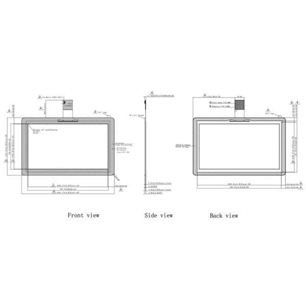 Size 13.3 Inch TFT Capacitive Touch Screen Display G+G Structure