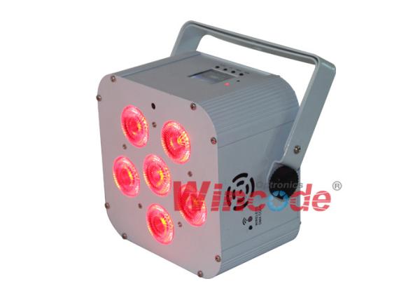 Quality WiFREE Par 6 Battery Powered Stage Lights  6 × 18W RGBWA + UV With Colorful LCD Display for sale