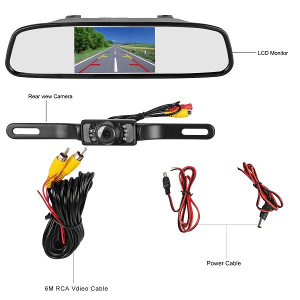 Quality 4.5" Display Car Rear View Mirror Monitor Car Reversing Back Sight Surveillance for sale