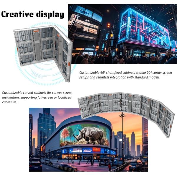 P5/P6.67/P8/P10 StellArray Series Fixed Outdoor LED Screen 960*960*100mm 8000/10000 Brightness IP68 Protection