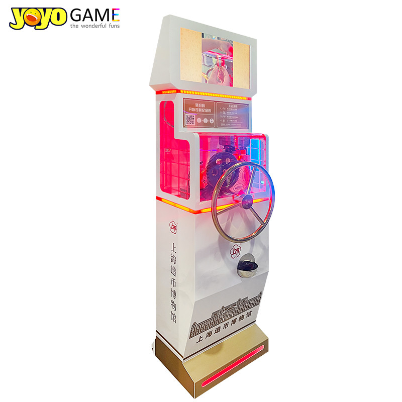 Souvenir Coin Penny Press Vending Machine with AD Advertisement Screen for Tourism