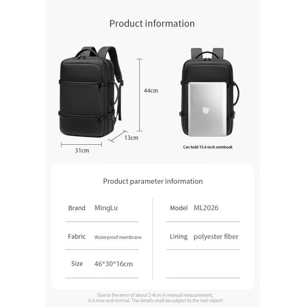 Factory new bag laptop usb charging men business waterproof bagpack backpack bag backpacks for men