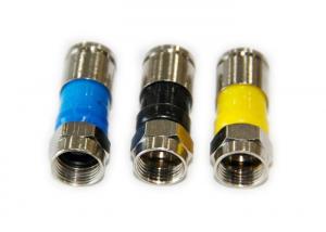 Buy cheap Waterproof BNC Male Compression Connector For RG59 Cable Gold / CCTV Connector product
