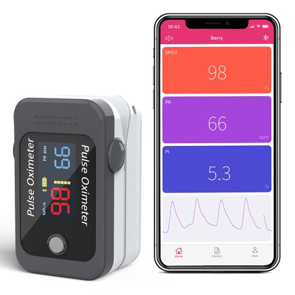 Quality Fingertip Bluetooth Pulse Oximeter With Operation Environment Humidity Of 15%-80% for sale