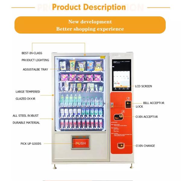 Vending Machine Kiosk for Tea Coffe Milk beverages hot drinks intelligent touchscreen
