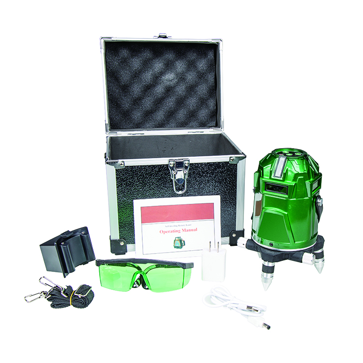 3D 8 Lines Green Beam Multi Line Laser Level 360 Horizontal And Vertical