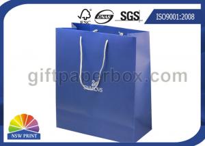 China Folding Silver Foil Stamping Custom Retail Shopping Bags for Store / Shopping Mall on sale