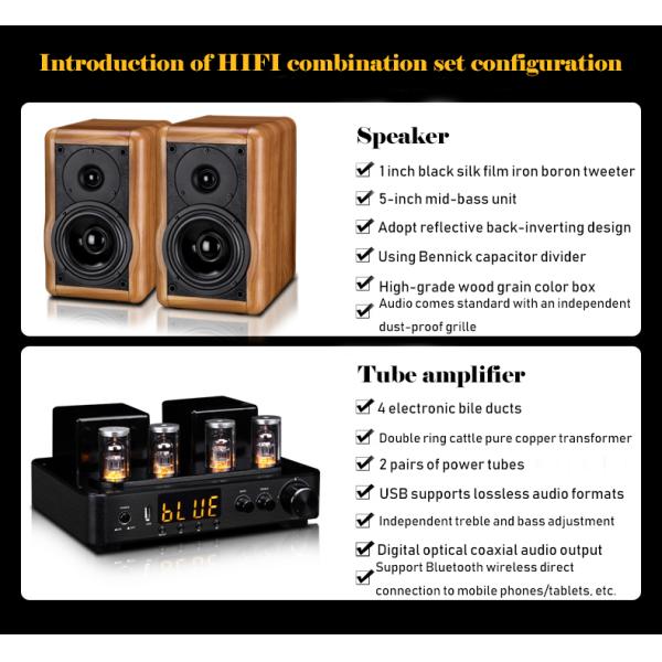 5 Inch Medium Bass Hi Fi Bookshelf Speakers For Indoor Home