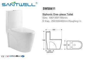 Inodoro wc / siphonic wc Water-absorptivity < 0.2% , Siphonic Action Toilet