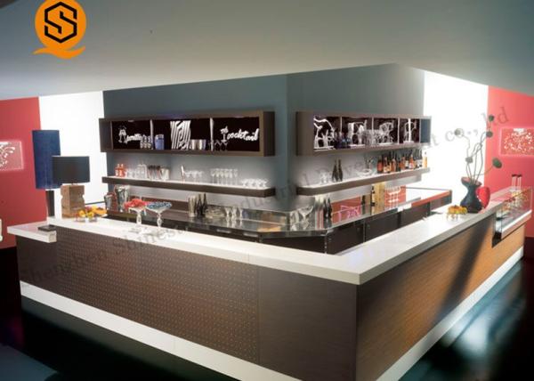Quality Cash Register Solid Surface Bar Counter With Pure Acrylic Material for sale