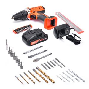 Buy cheap 20V Variable Speed Cordless Drill 44pcs Cordless Drill With 2 Batteries And Charger product