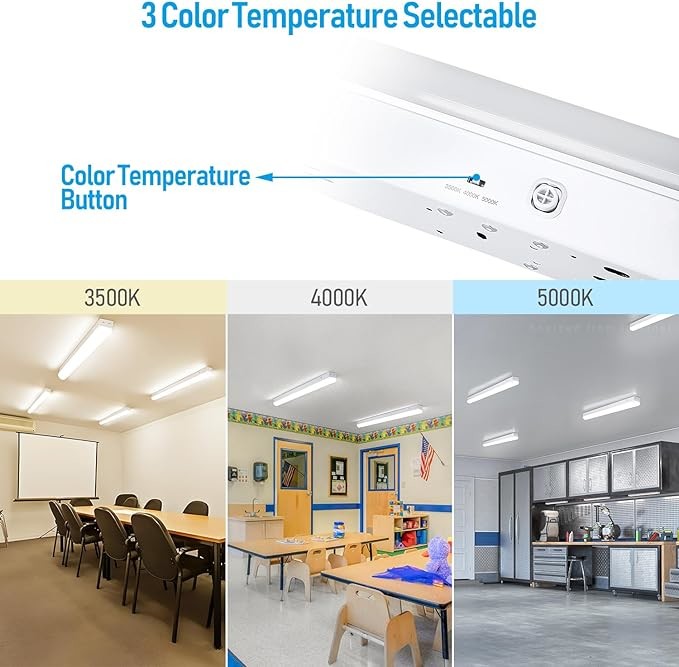 24W-80W Energy Efficient LED Strip Lights With Motion Sensor / Selectable Color Temperature