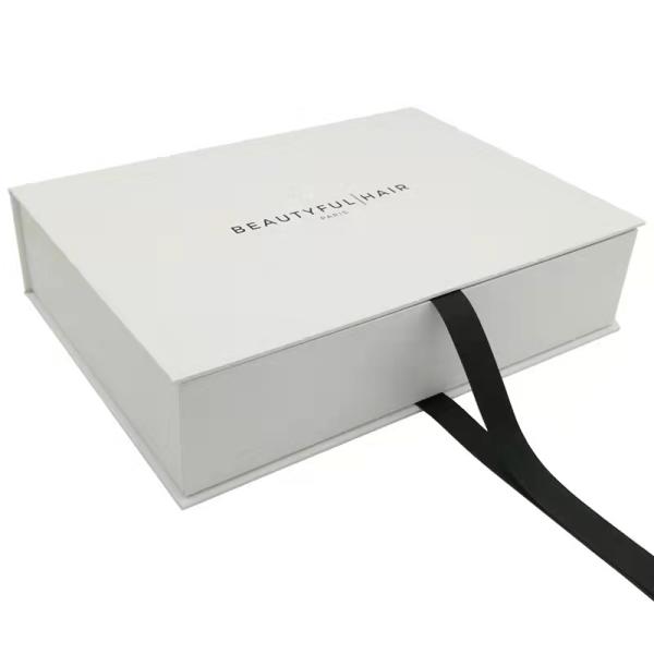 Luxury Fancy Packaging Box Magnetic Cardboard Shipping Box With Ribbon