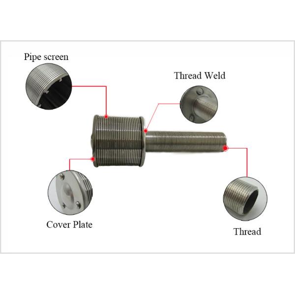Long Life Slot 0.2mm Wedge Screen Filter Lateral With Header Pipe