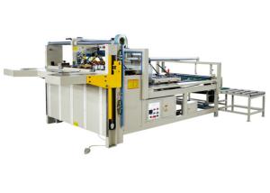Buy cheap Low Noise Carton Folding Gluing Machine , Stable Operation Semi Automatic Gluer product