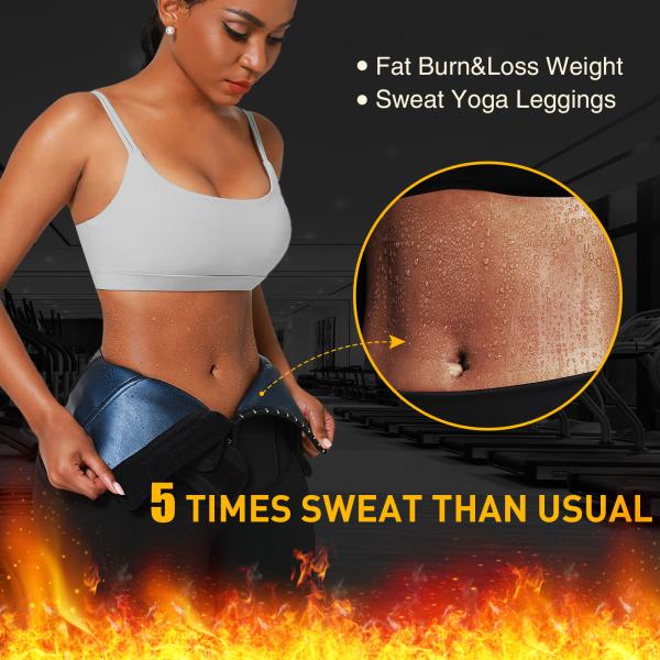 Plus Size Women's Neoprene Waist Trainer Leggings for Slimming HEXIN Compression 2022