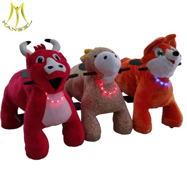Quality Hansel  cheap walking zoo ride coin operated plush electric animal scooter toy for mall for sale