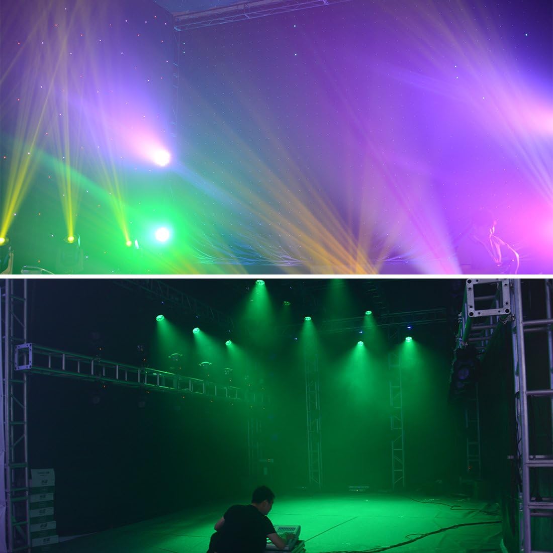80 Ra Color Rendering Index Stage Lighting 36x10W RGBW 4-in-1 Zoom Wash Moving Head Light