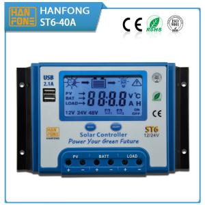 China 10A 30A 40A 12V/24V LCD Dispaly PWM Solar Controller Bule body give Battery Gel power form PV cell panel be a Sun system on sale